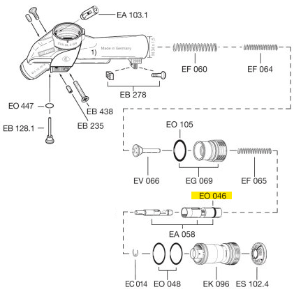 Схема установки кольца EO 046