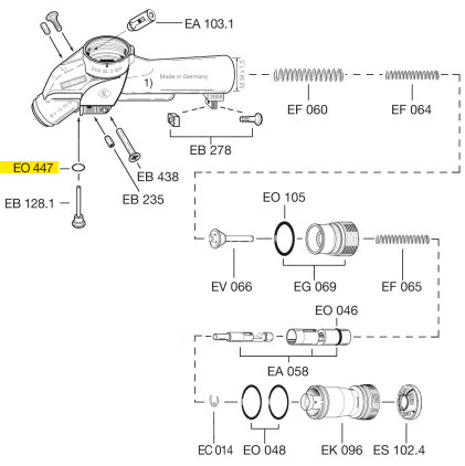 Схема установки кольца EO 447