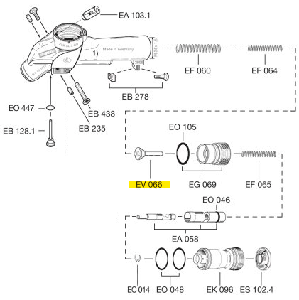 Схема установки клапана EV 066
